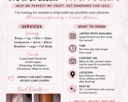     FREE Waxing & Facial Models Needed – Brooklyn thumb